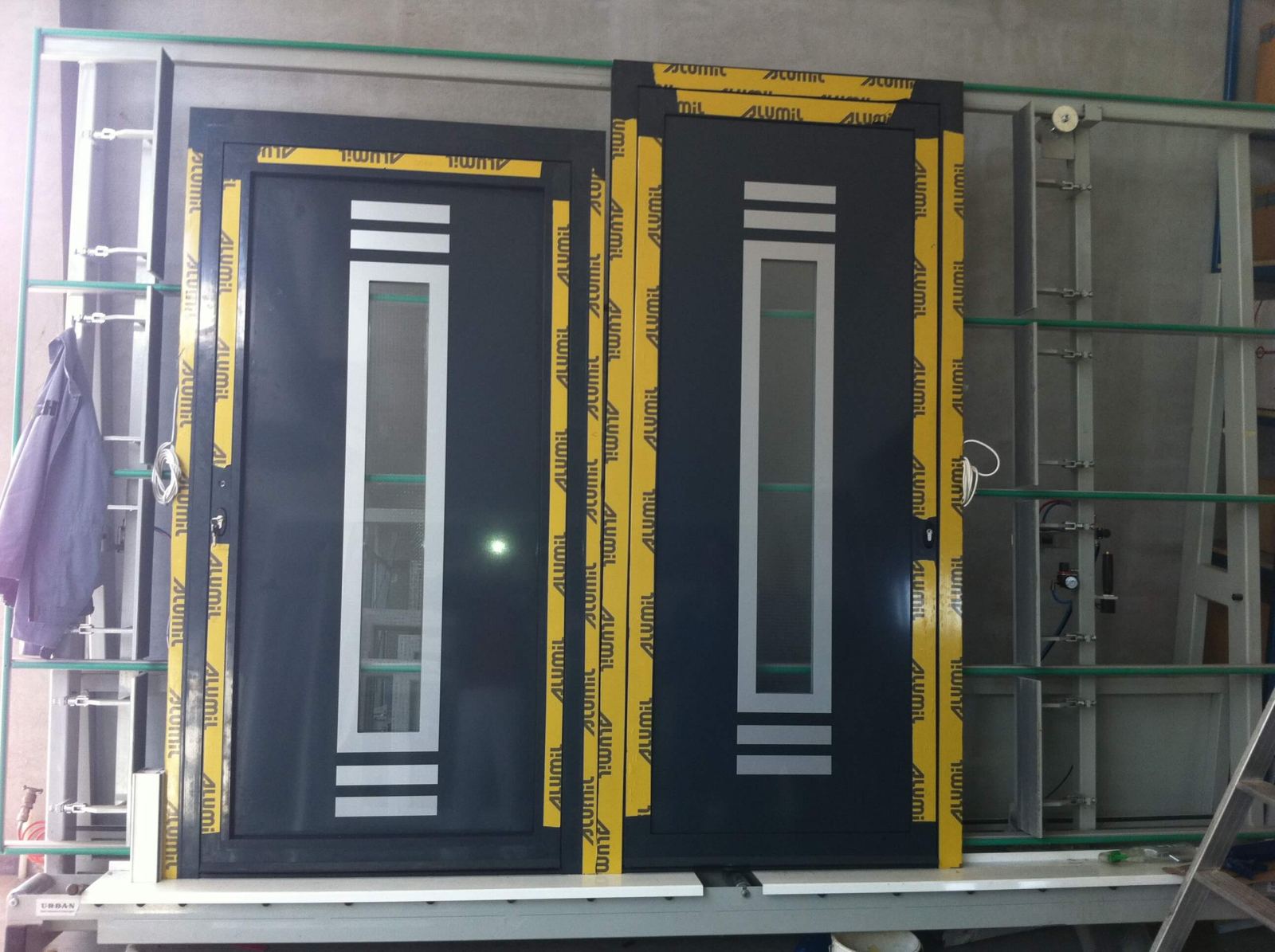 Aluminium Haustür in Fertigung